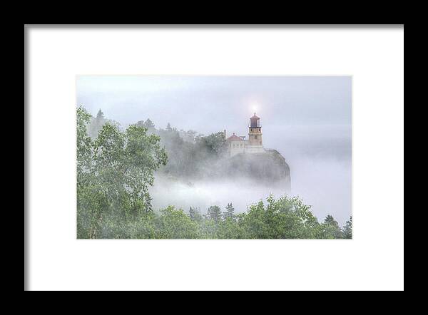 Split Rock Framed Print featuring the photograph Split Rock Lighthouse Lake Superior North Shore by J Laughlin