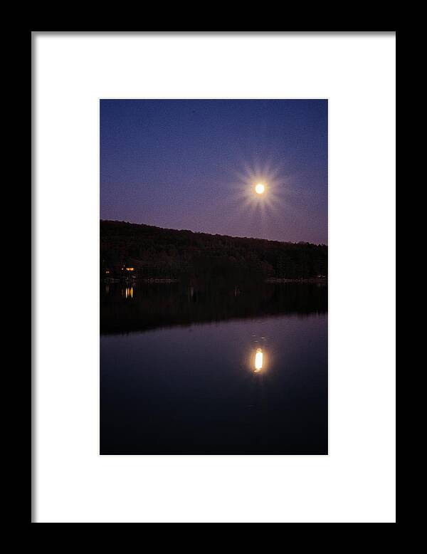 Spofford Lake New Hampshire Framed Print featuring the photograph Spofford Super Moon by Tom Singleton