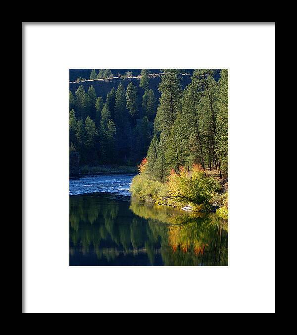 Nature Framed Print featuring the photograph Spokane Rivereflections by Ben Upham III