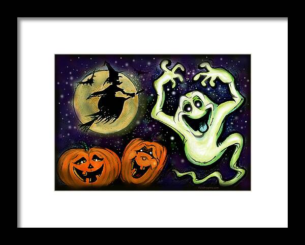 Halloween Framed Print featuring the painting Spooky by Kevin Middleton
