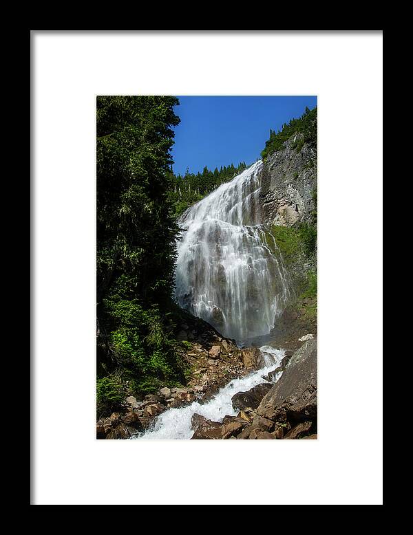 Majestic Framed Print featuring the photograph Spray Falls by Pelo Blanco Photo