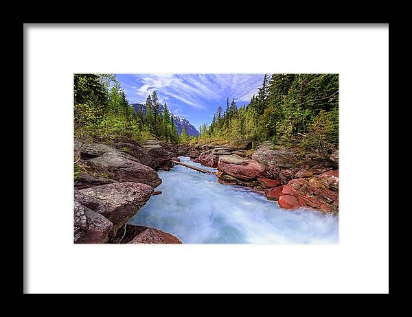 Mcdonald Creek Framed Print featuring the photograph Spring at McDonald Creek by Jack Bell