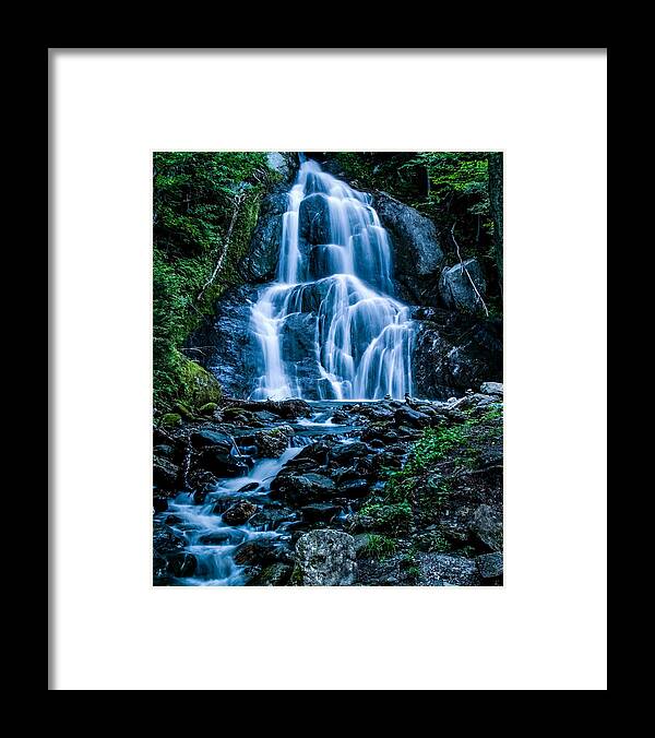 Granville Framed Print featuring the photograph Spring at Moss Glen falls by Jeff Folger