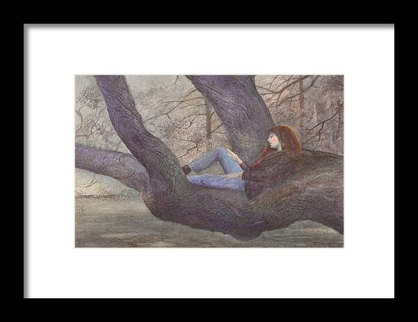 Portrait Framed Print featuring the painting Spring Dreaming by David Ladmore