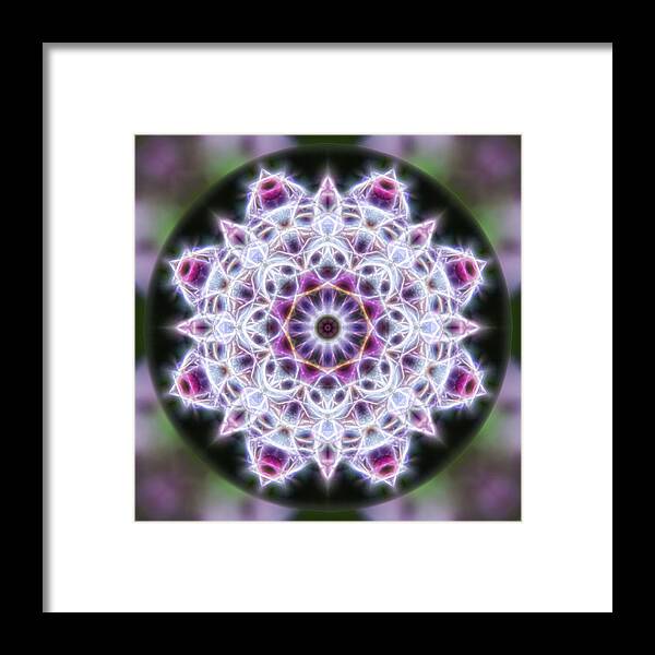 Mandala Framed Print featuring the digital art Spring Energy Mandala 1 by Beth Venner