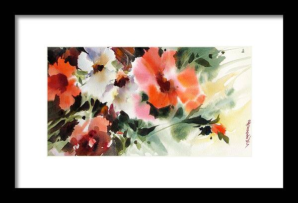 Flowers Framed Print featuring the painting Spring Fling by Rae Andrews