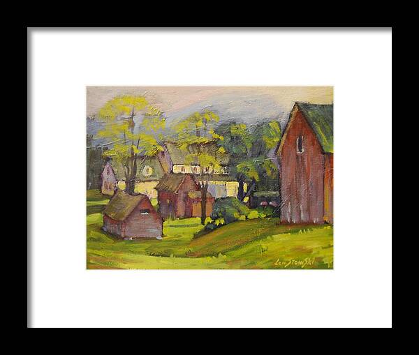 Berkshire Hills Paintings Framed Print featuring the painting Spring In Cummington by Len Stomski