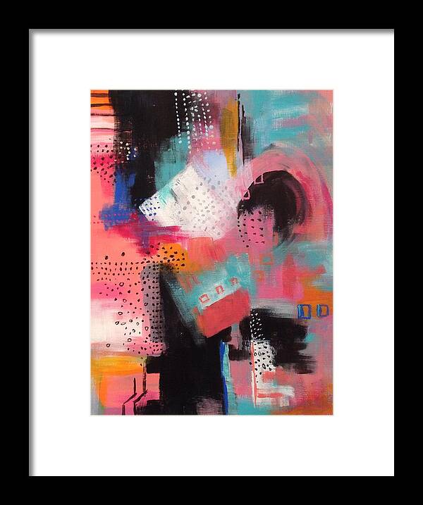 Abstract Painting Framed Print featuring the painting Squiggles and Wiggles #7 by Suzzanna Frank