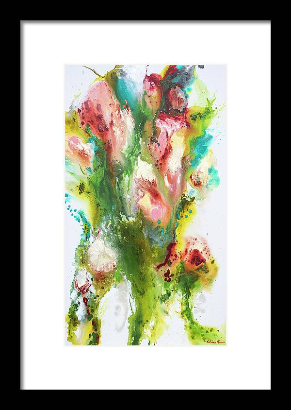 Flowers Framed Print featuring the painting Spring by Katrina Nixon