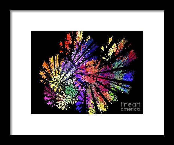 Apophysis Framed Print featuring the digital art Spring Leaves by Kim Sy Ok