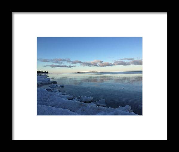 Lake Superior Framed Print featuring the photograph Spring Morning on Lake Superior by Paula Brown