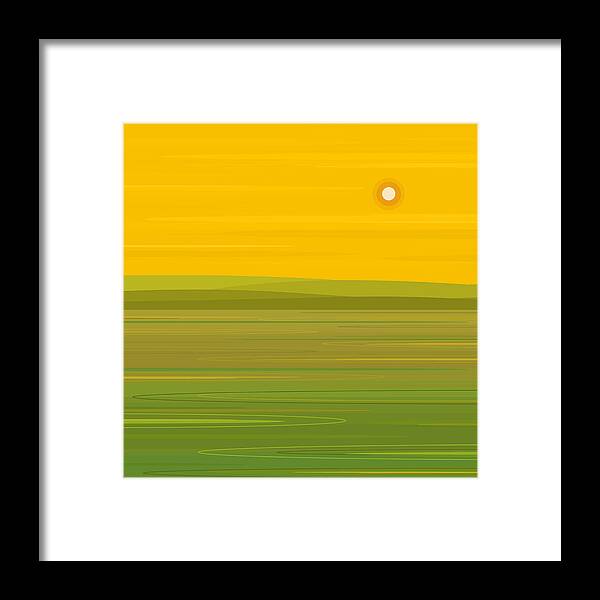 Spring Morning Framed Print featuring the digital art Spring Morning - Square by Val Arie