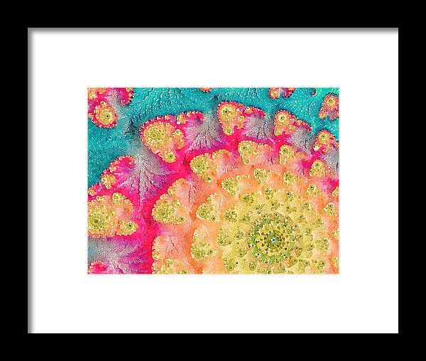 Fratal Art Framed Print featuring the digital art Spring on Parade by Bonnie Bruno