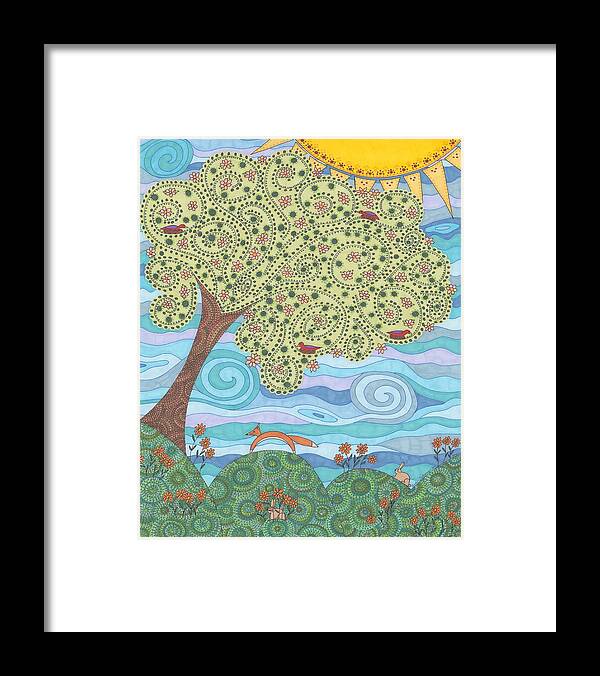 Spring Framed Print featuring the drawing Spring by Pamela Schiermeyer