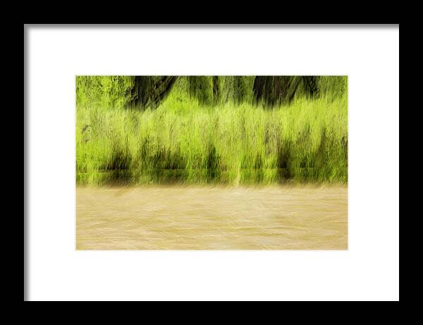Multiple Exposure Framed Print featuring the photograph Spring Runoff by Deborah Hughes