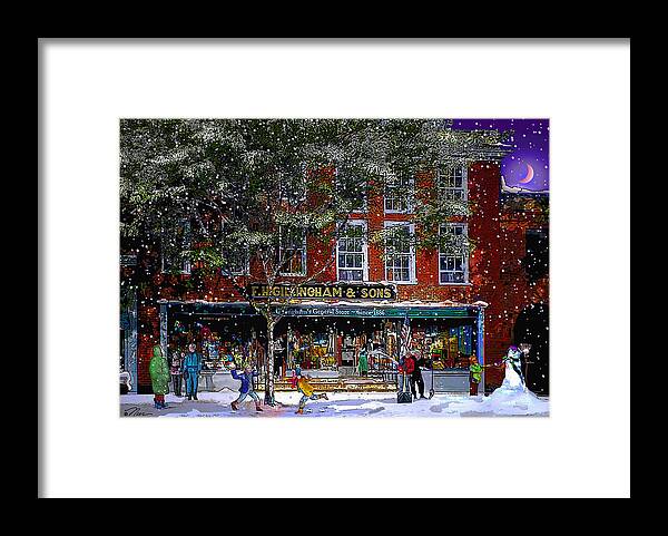 Vermont Framed Print featuring the photograph Spring Snow at Gillingham and Sons by Nancy Griswold