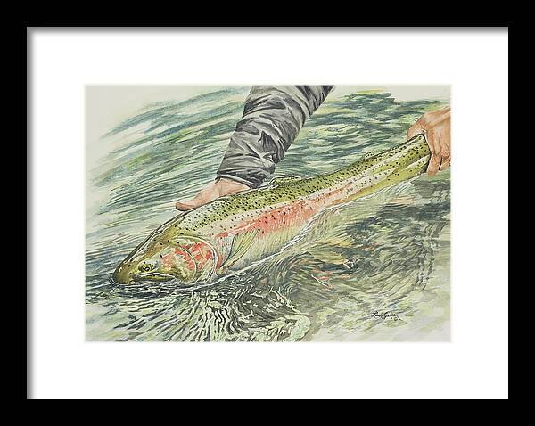 Steelhead Framed Print featuring the painting Spring Steel by Link Jackson
