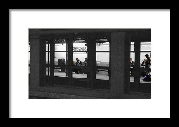 Subway Framed Print featuring the photograph Spring Street Station by Frank Mari
