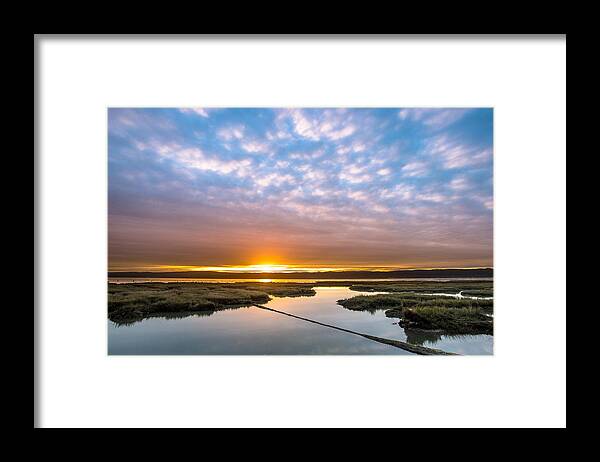 Humboldt Bay Framed Print featuring the photograph Spring Sunrise on Arcata Bay by Greg Nyquist