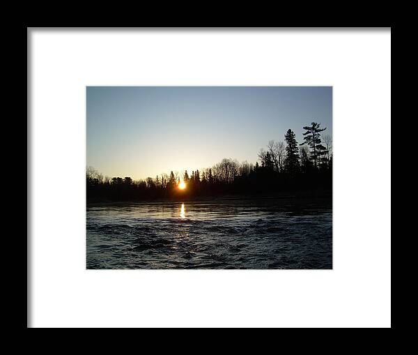 Mississippi River Framed Print featuring the photograph Spring Sunrise over Mississippi river by Kent Lorentzen