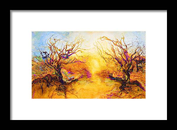  Fall Framed Print featuring the painting Spring Thaw On Acid by Ken Figurski