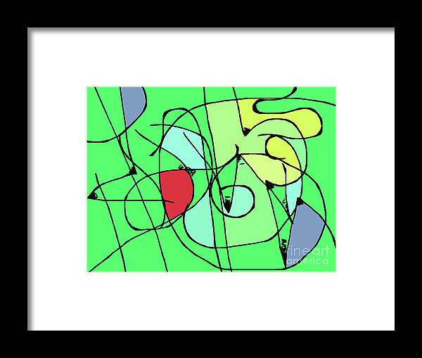 Abstract Framed Print featuring the painting Spring time by Chani Demuijlder