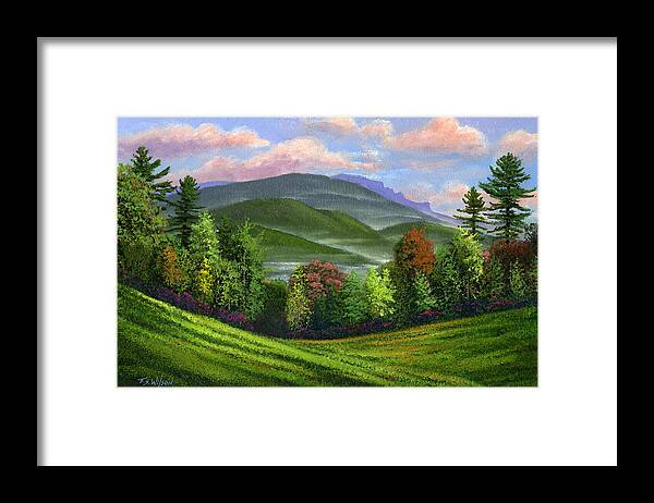 Landscape Framed Print featuring the painting Spring Time by Frank Wilson
