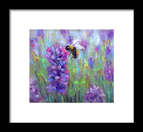 Bee Framed Print featuring the painting Spring's Treat by Susan Jenkins