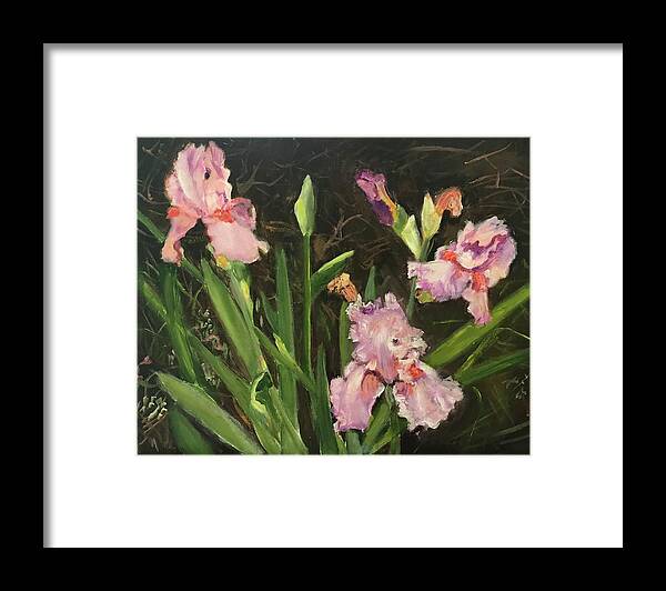 Iris Framed Print featuring the painting Springtime by Gloria Smith