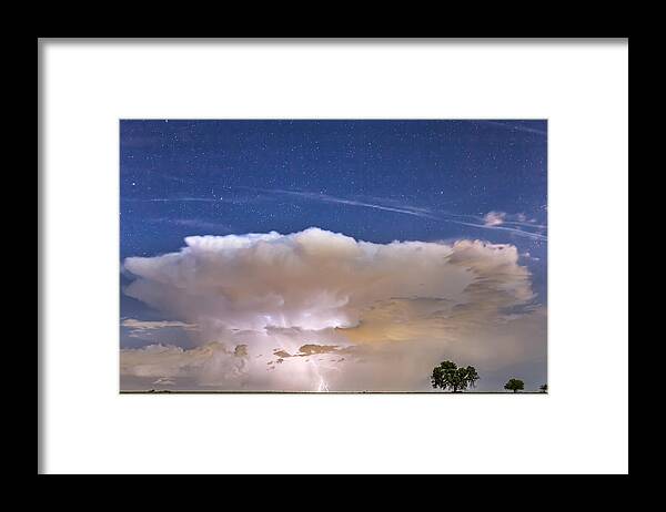 Storm Framed Print featuring the photograph Springtime Thunderstorm On the Colorado Plains by James BO Insogna