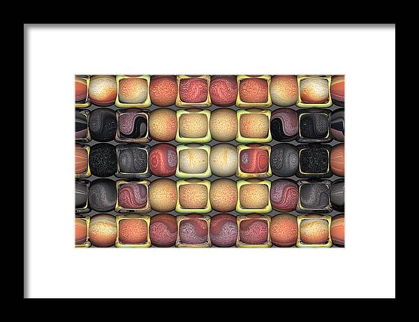 Abstract Framed Print featuring the digital art Square Holes Round Pegs by Wendy J St Christopher
