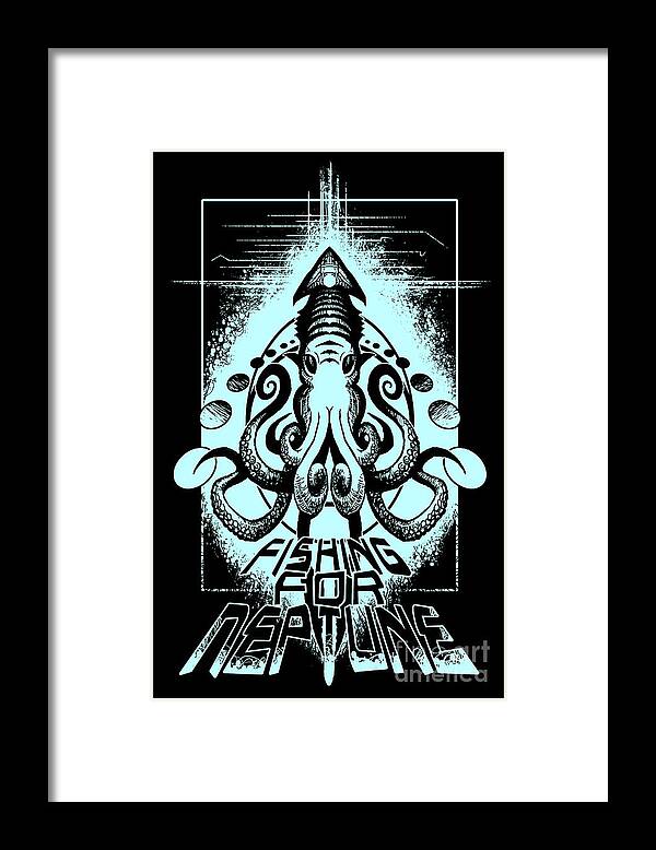 Tony Koehl Framed Print featuring the digital art Squid by Tony Koehl