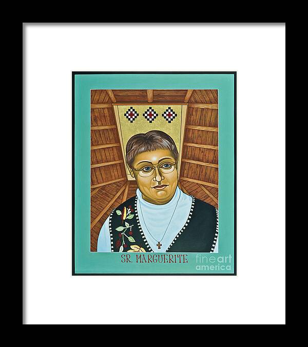 Sr. Marguerite Bartz Framed Print featuring the painting Sr. Marguerite Bartz - LWMAB by Lewis Williams OFS
