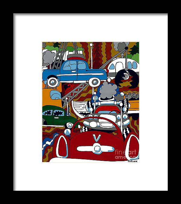 Junk Yard Framed Print featuring the painting SS Studebaker by Rojax Art