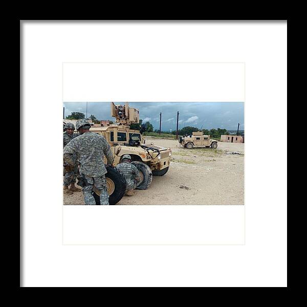 Training Framed Print featuring the photograph Ssg Carey's Famous Last Words: what by Pascal Brun