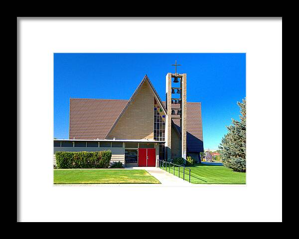 Church Framed Print featuring the photograph St Alban's Episcopal Church of Worland, Wyoming by Josephine Buschman