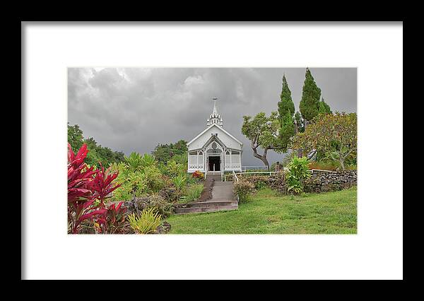 St Benedict Catholic Church Framed Print featuring the photograph St. Benedict Painted Church by Susan Rissi Tregoning