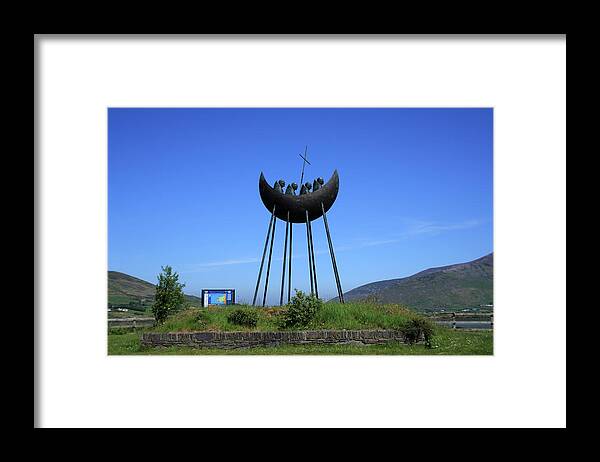 Irish Framed Print featuring the photograph St Brendan The Navigator Monument by Aidan Moran