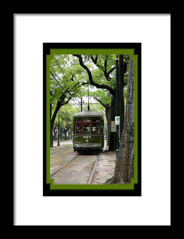 New Orleans Framed Print featuring the photograph St. Charles Street Car by Linda Kish