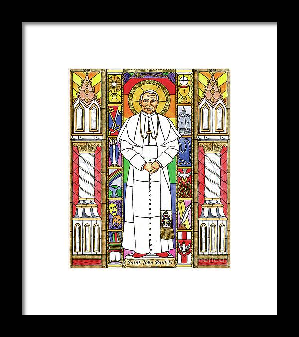 Saint John Paul Ii Framed Print featuring the painting St. John Paul II by Brenda Nippert