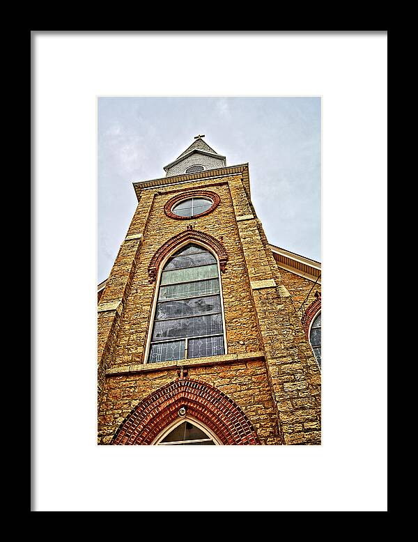 St John Framed Print featuring the photograph St John Steeple by Bonfire Photography