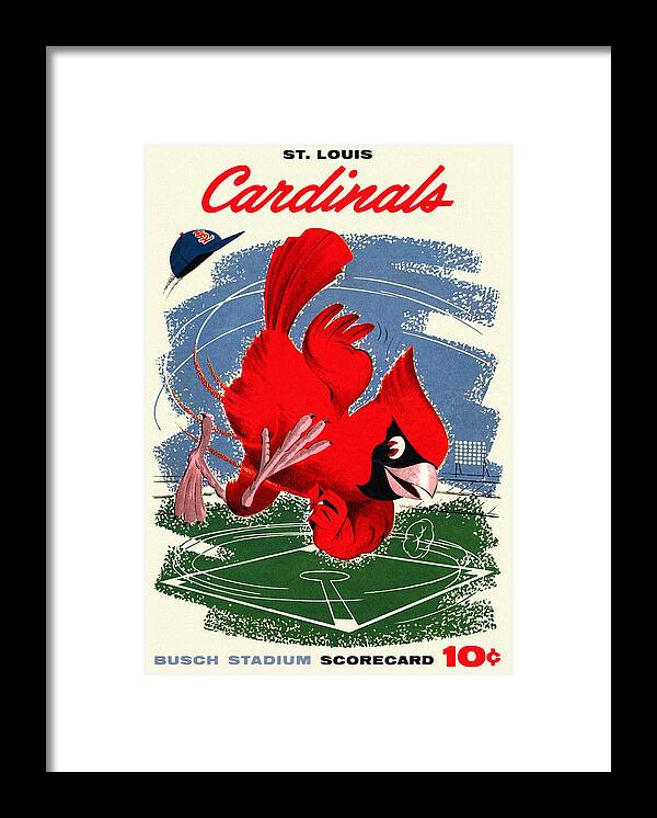 St. Louis Cardinals Vintage 1958 Scorecard Poster by Big 88