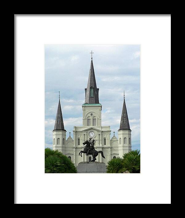 New Orleans Framed Print featuring the photograph St Louis Cathedral by Joy Tudor
