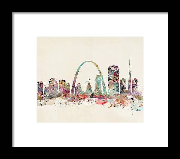 St Louis Framed Print featuring the painting St Louis Missouri by Bri Buckley
