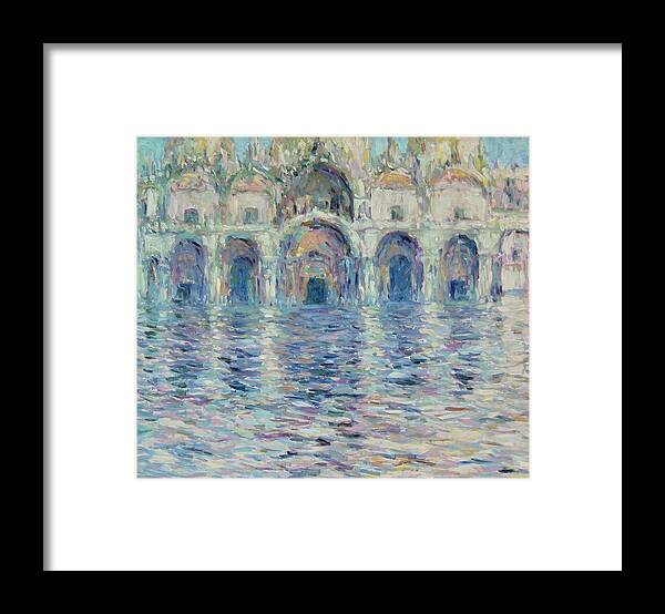 Italie Framed Print featuring the painting st-Marco square- Venice by Pierre Dijk