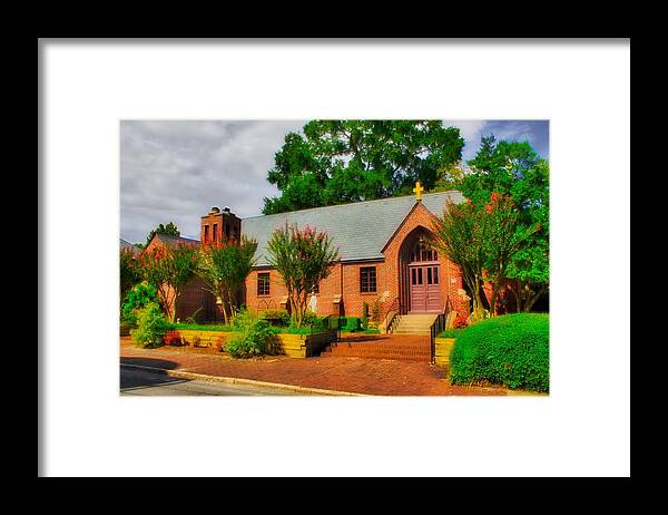 St.michael Framed Print featuring the photograph St. Michael the Archangel Maronite Catholic Church - Spring time by Albert Fadel
