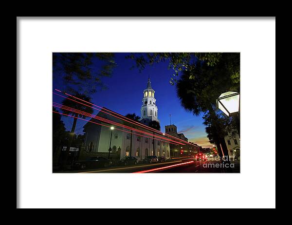 Charleston Framed Print featuring the photograph St. Michael's Episcopal Church in Charleston, South Carolina by Sam Antonio
