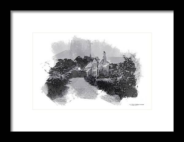 St Michaels Mount Framed Print featuring the digital art St Michaels Mount by Roger Lighterness