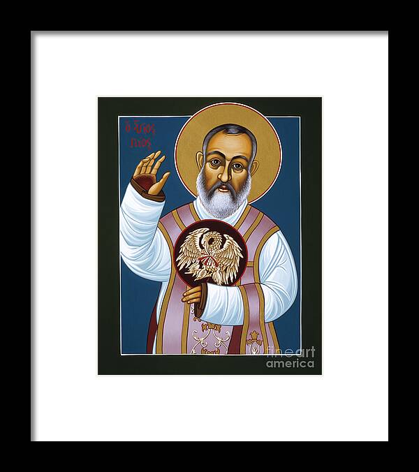 St Padre Pio Mother Pelican Framed Print featuring the painting St Padre Pio Mother Pelican 047 by William Hart McNichols