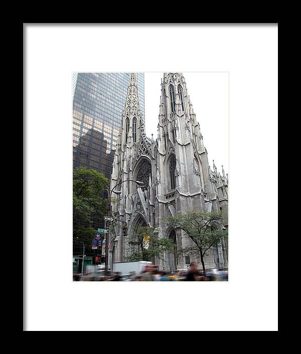 St Patrick's Cathedral Framed Print featuring the photograph St Patrick's Cathedral - Manhattan by Frank Mari
